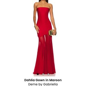 Dahlia Gown in Maroon